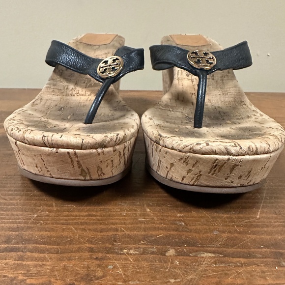 Tory Burch Suzy Cork Wedge Platform Sandals Size 9.5 - Picture 3 of 8